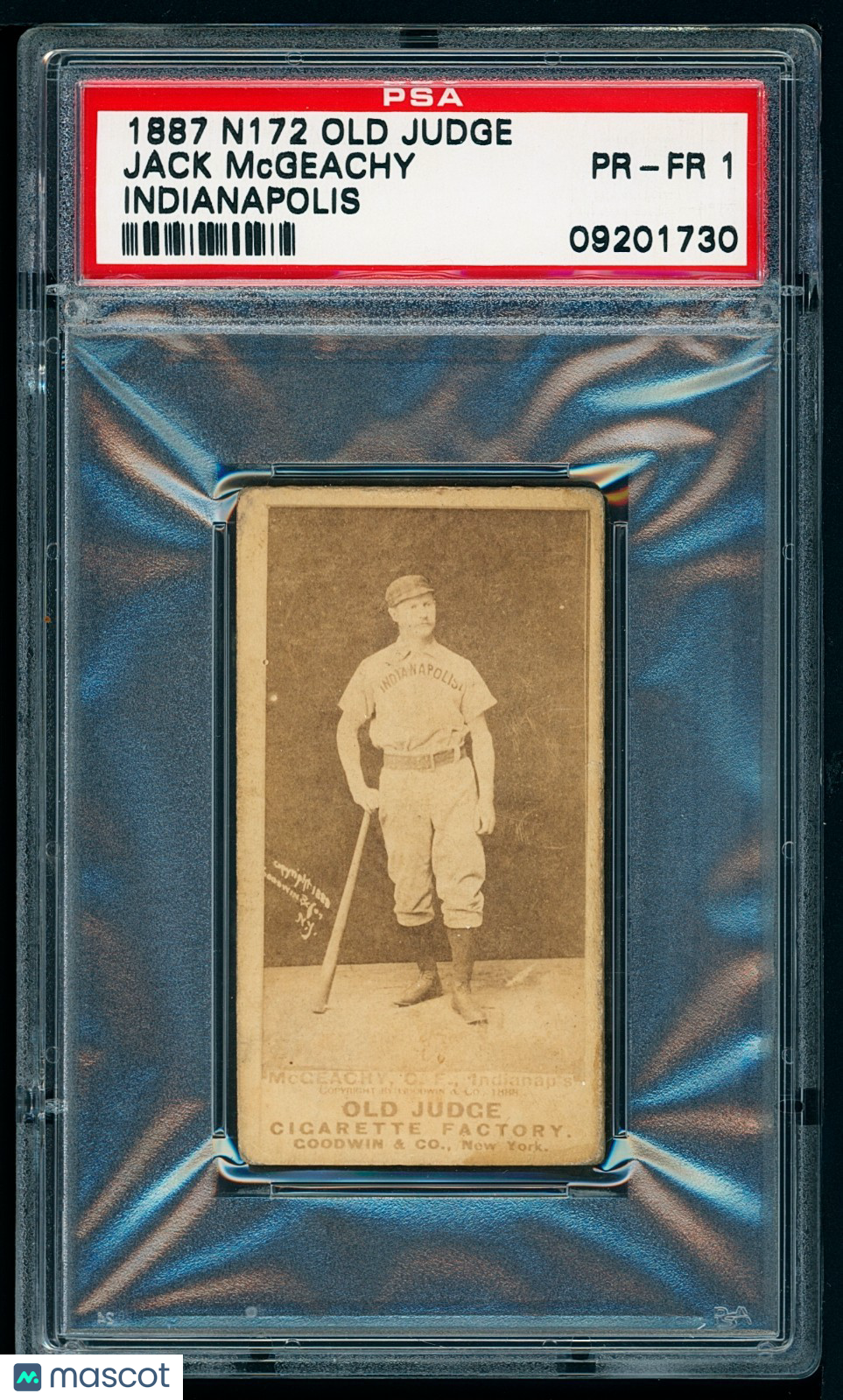 1887 N172 Old Judge Jack McGeachy (McGeachey) #310-1 Indianapolis,Transfer PSA 1