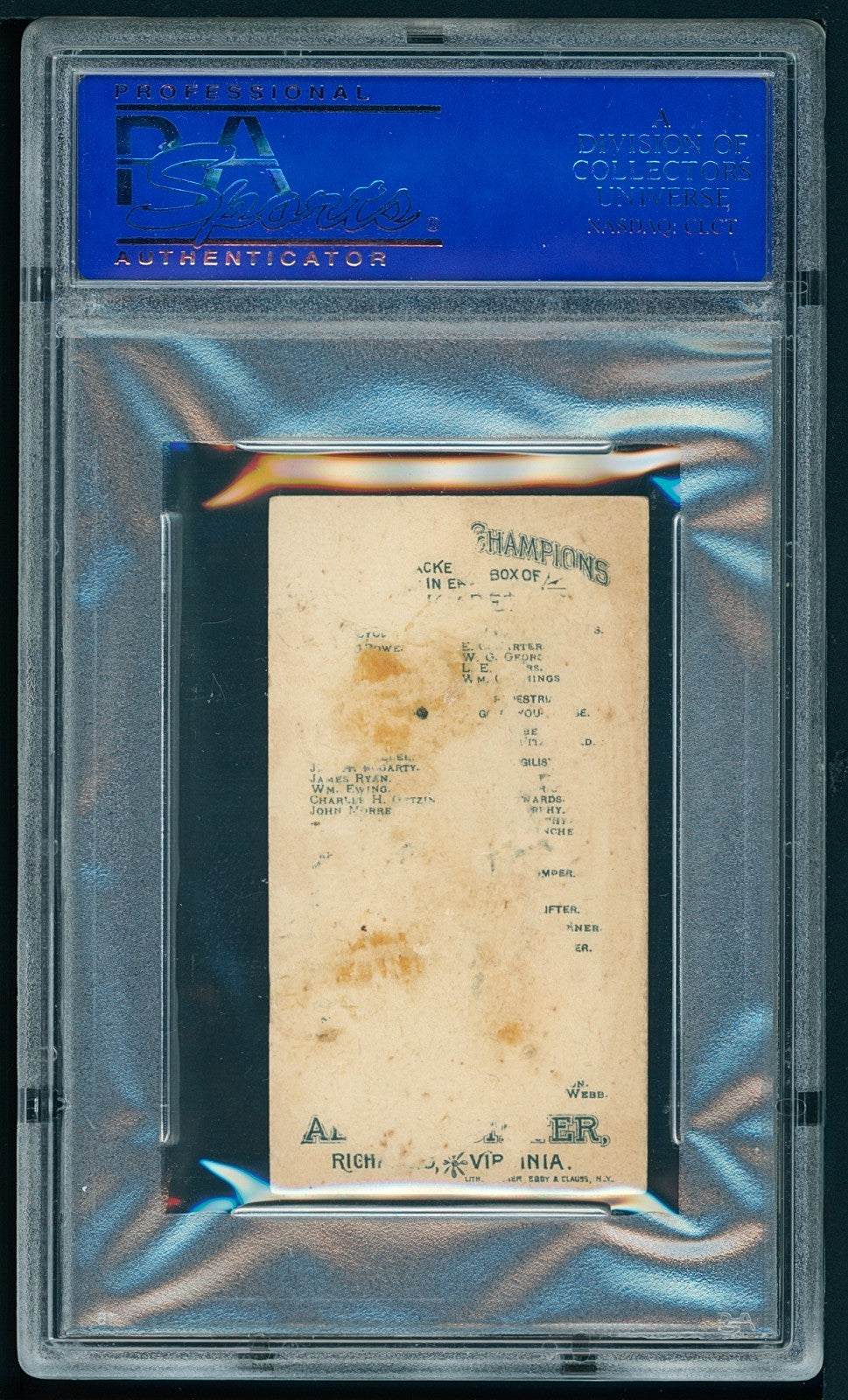 1888 N29 Allen & Ginter World Champions Lon L.E. Myers HOF Jewish Runner Rare