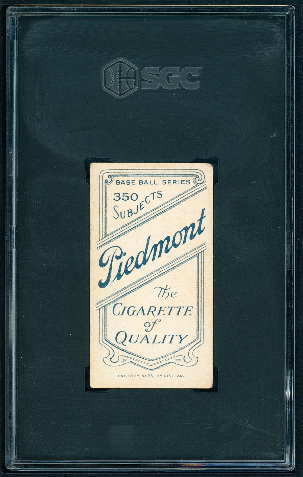 1909-11 T206 Piedmont Eddie Collins HOF Deep Color SGC 3.5+