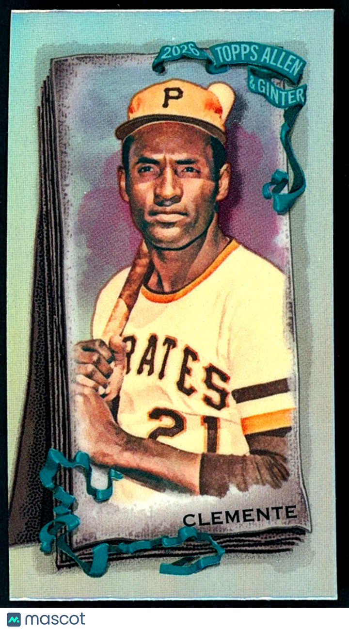 2026 Topps Allen & Ginter MINI CHROME REFRACTOR #21 Roberto Clemente HOF 🇵🇷